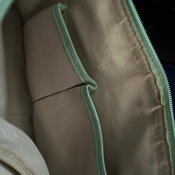 Fossil Mint Sage Light Green Leather Purse Hand Bag Shoulder Bag - Picture 5 of 5